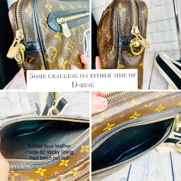 Louis Vuitton Marley crossbody bag custom painted world tour logo - Picture 13 of 15